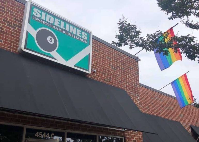 Sidelines Sports Bar & Billiards bills itself as "the Carolinas' one and only gay sports bar." (Courtesy of Sidelines Sports Bar & Billiards)